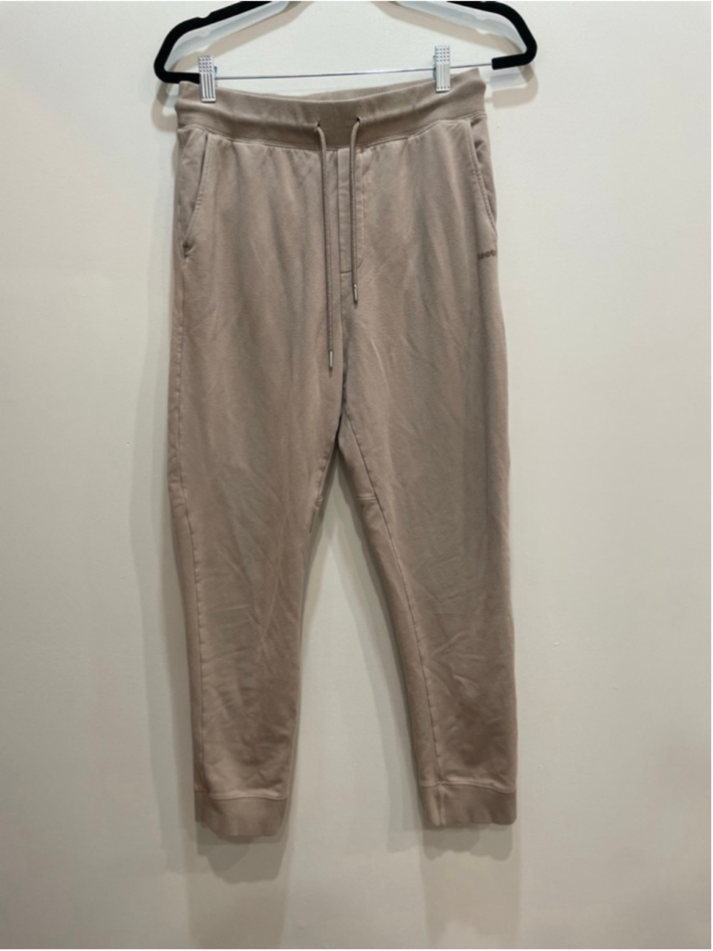 Roots Men Beige Joggers S Flap Pockets Slouching Drop Crotch Relaxed